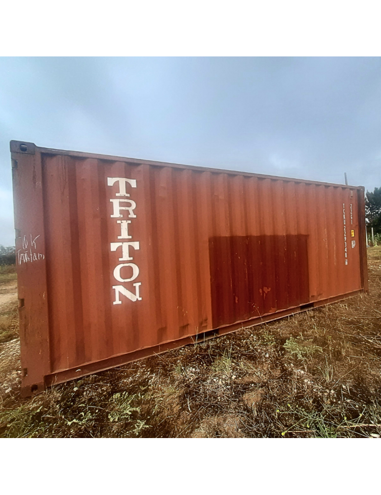 Conteneur maritime 20' — rouge rouillé Triton occasion
