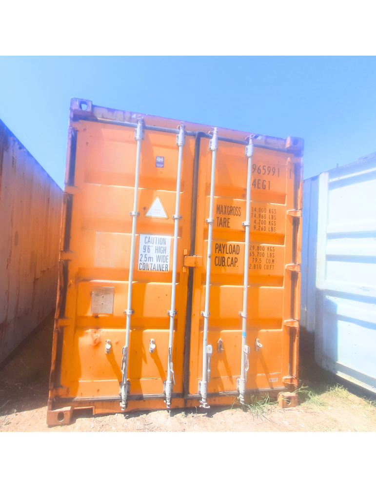 Conteneur maritime 40' HC — orange occasion
