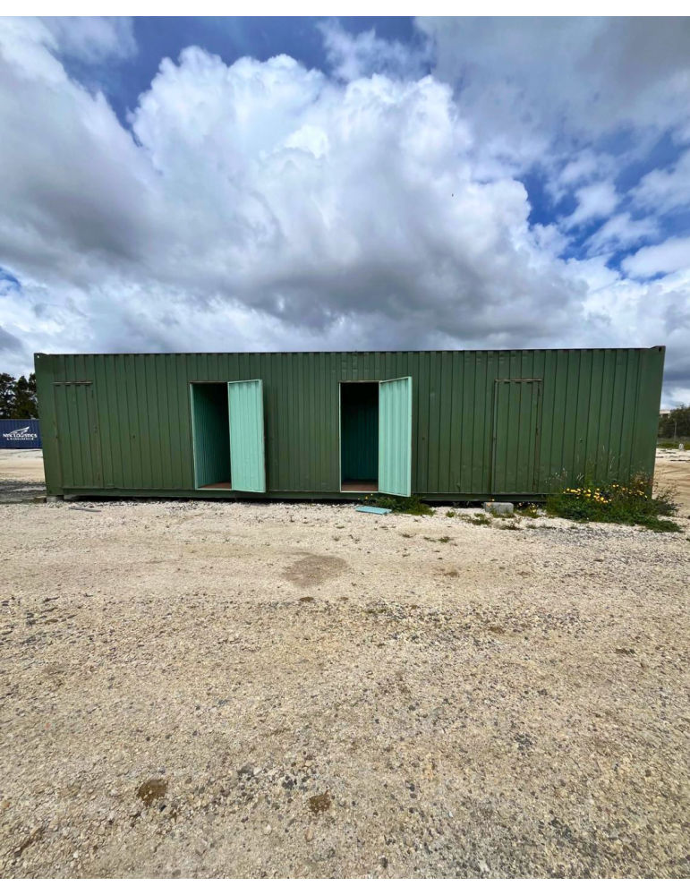 Conteneur 40' High Cube — vert aménagé portes latérales
